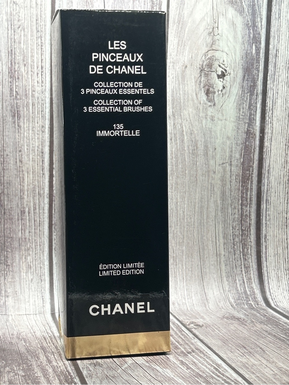 NIB CHANEL Limited Edition Set of 3 Makeup Brushes w/ Case Purple 135 Immortelle - Picture 11 of 14